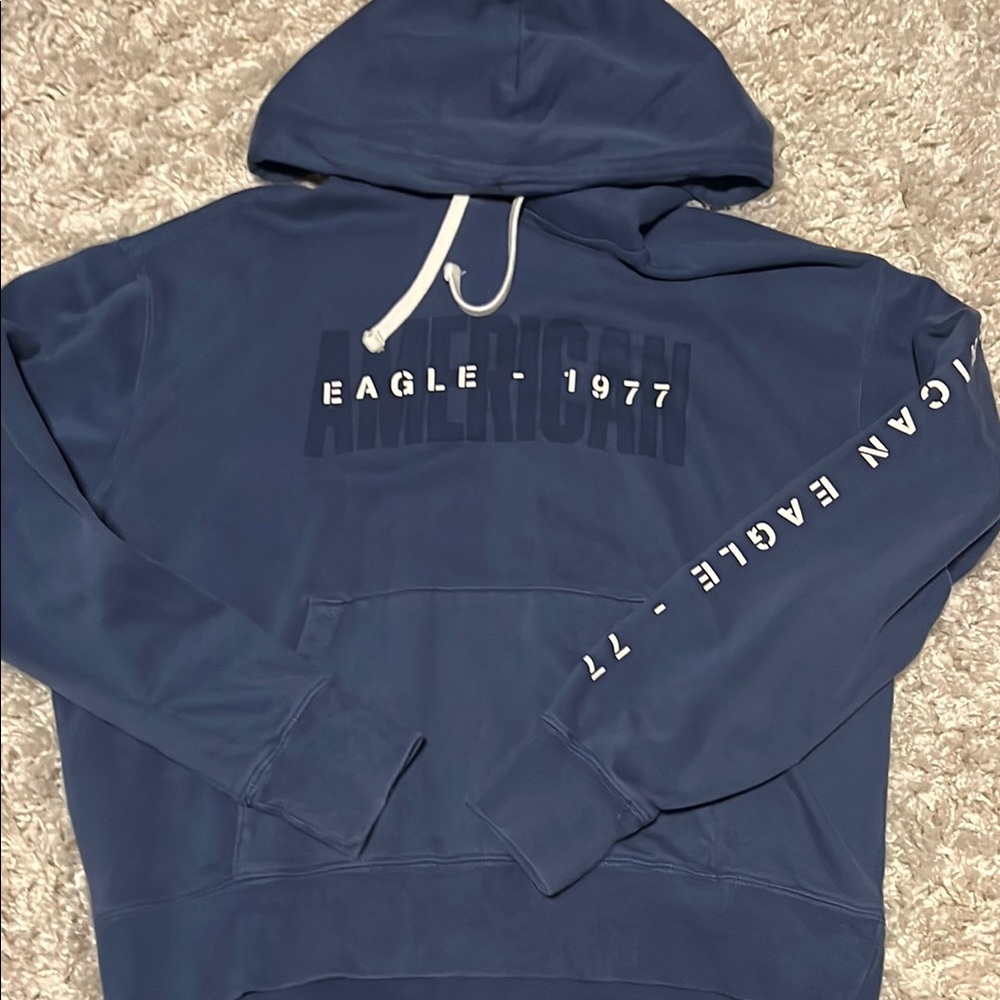 American Eagle Outfitters 1977 Navy Blue Men's Hoodie